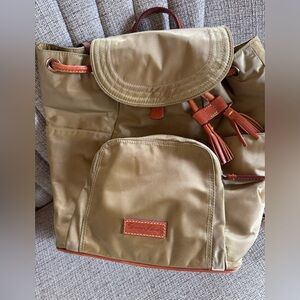 Dooney & Bourke Olive Tote with Brown Leather Accents